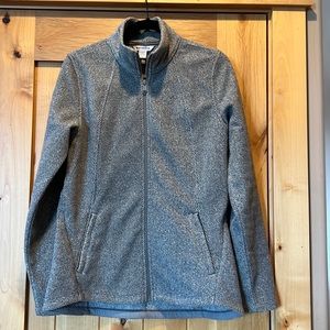 Heather gray Athleta Stroll Fleece full zip jacket size medium, new without tags